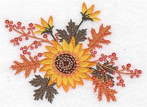 Picture of Bright Sunflower Machine Embroidery Design