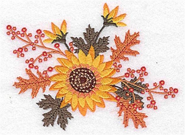 Picture of Bright Sunflower Machine Embroidery Design