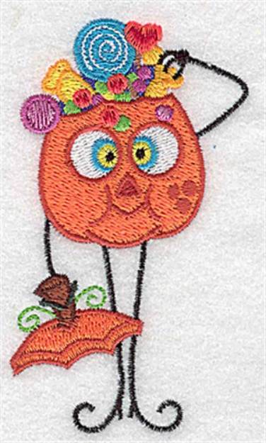 Picture of Candy Pumpkinhead Machine Embroidery Design