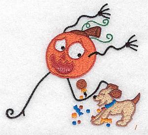 Picture of Pumpkin & Puppy Machine Embroidery Design