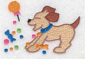 Picture of Dog With Candy Machine Embroidery Design