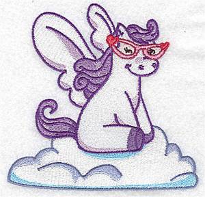 Picture of Pegasus On Cloud Machine Embroidery Design