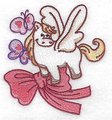 Pegasus & Butterflies Machine Embroidery Design