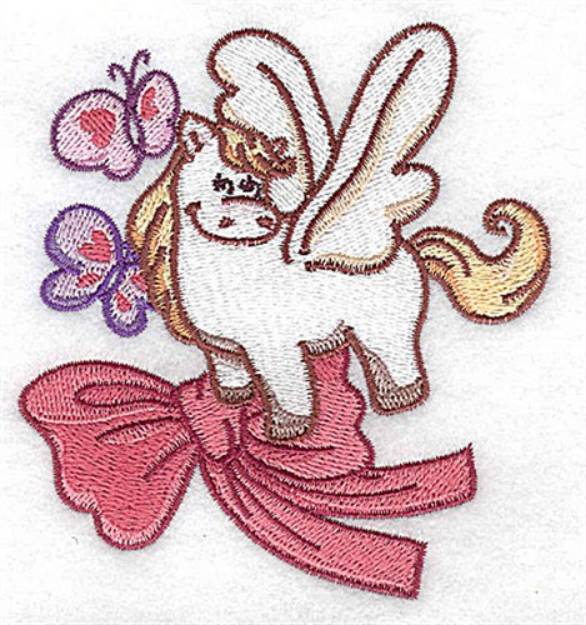 Picture of Pegasus & Butterflies Machine Embroidery Design