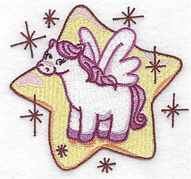 Picture of Pegasus On Star Machine Embroidery Design