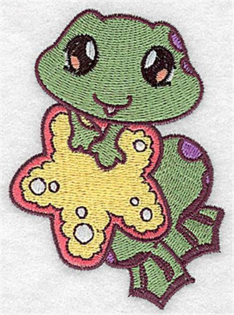 Picture of Frog Bath Machine Embroidery Design