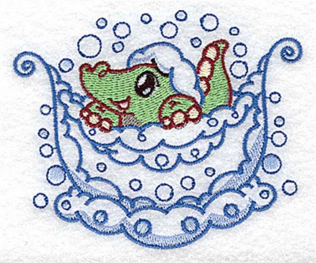 Picture of Bath Alligator Machine Embroidery Design