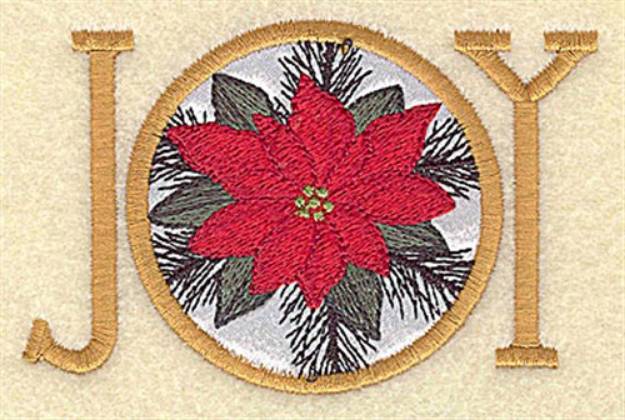 Picture of Joy Poinsettia Machine Embroidery Design