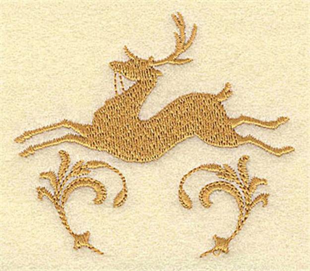 Picture of Deer Swirl Machine Embroidery Design