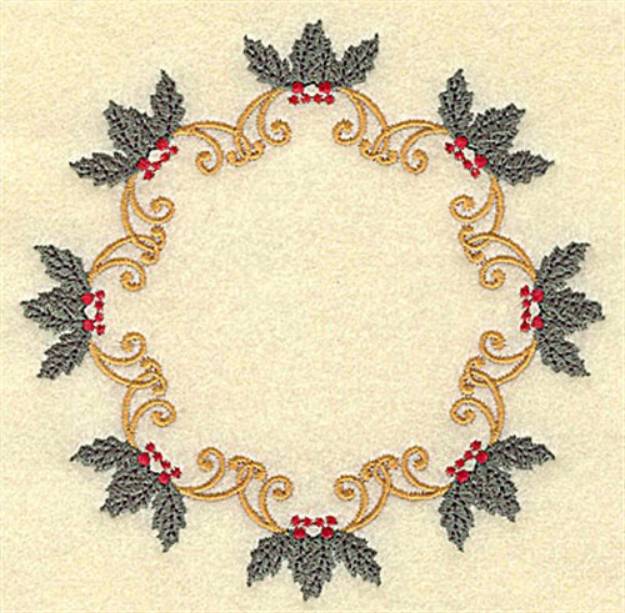 Picture of Circular Holly Machine Embroidery Design