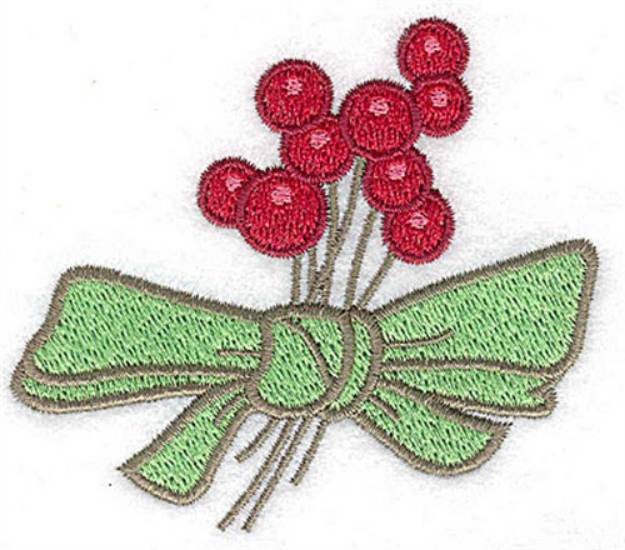 Picture of Berries with Bow Machine Embroidery Design