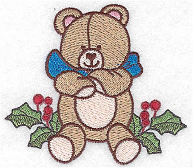 Picture of Teddy Holly Machine Embroidery Design