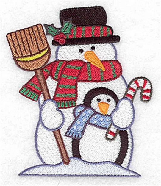Picture of Snowman Penguin Machine Embroidery Design