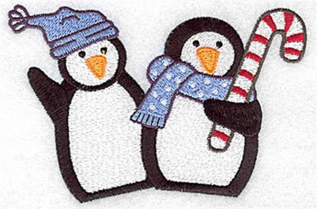 Picture of Penguin Couple Machine Embroidery Design