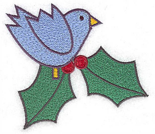Picture of Bluebird Holly Machine Embroidery Design