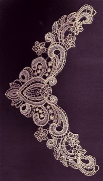 Picture of Lace Neckline Machine Embroidery Design
