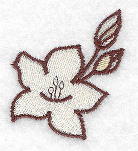 Picture of Lily With Buds Machine Embroidery Design