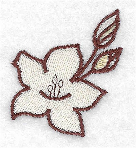 Picture of Lily With Buds Machine Embroidery Design