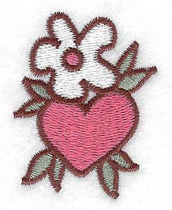 Picture of Blossom With Heart Machine Embroidery Design