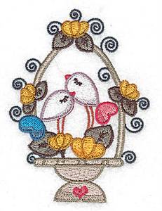 Picture of Valentine Birds Machine Embroidery Design