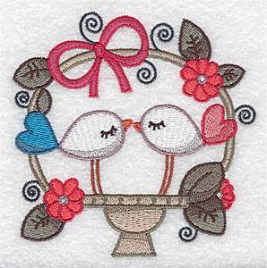 Picture of Birds In Basket Machine Embroidery Design