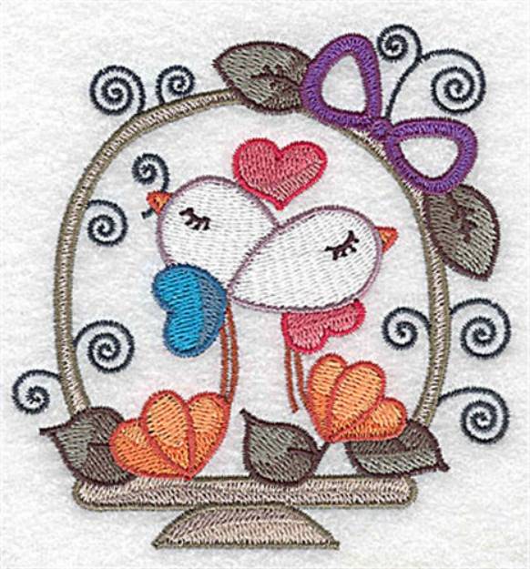 Picture of Valentine Basket Machine Embroidery Design
