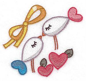 Picture of Birds And Bow Machine Embroidery Design