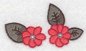 Picture of Two Flowers Machine Embroidery Design