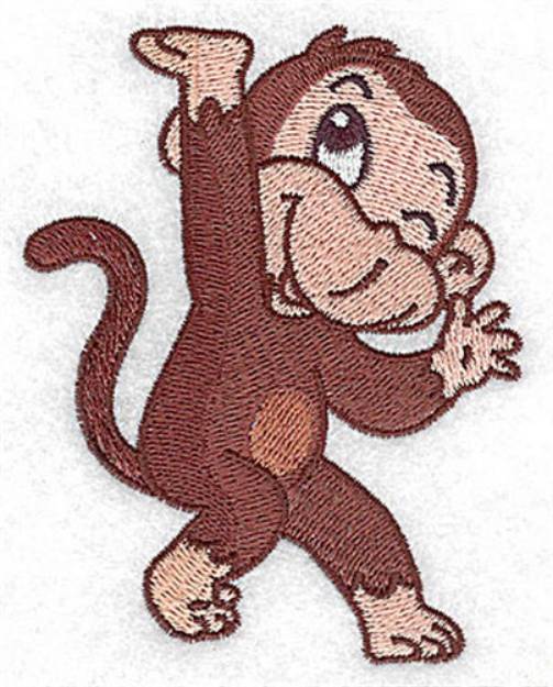 Picture of Cute Monkey Machine Embroidery Design
