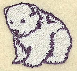 Picture of Polar Bear Cub Machine Embroidery Design