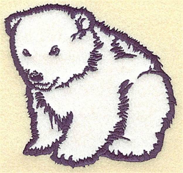 Picture of Polar Cub Applique Machine Embroidery Design