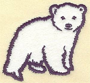 Picture of Bear Cub Applique Machine Embroidery Design