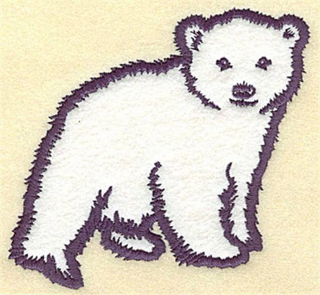 Picture of Bear Cub Applique Machine Embroidery Design