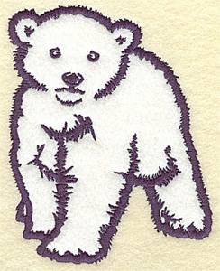 Picture of Polar Bear Cub  Applique Machine Embroidery Design