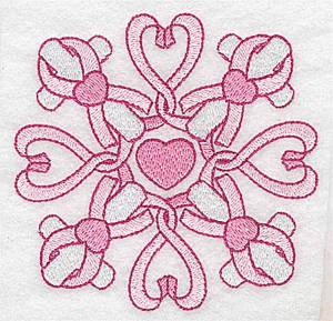 Picture of Ribbon Hearts Design Machine Embroidery Design