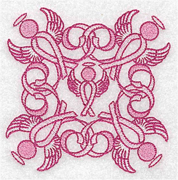 Picture of Ribbon Angels Machine Embroidery Design