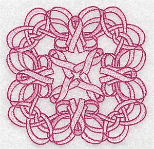 Picture of Pink Ribbon Block Machine Embroidery Design