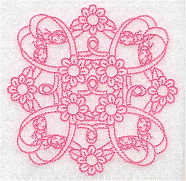 Picture of Ribbon Daisies Machine Embroidery Design