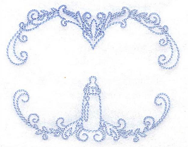 Picture of Baby Bottle Frame Machine Embroidery Design