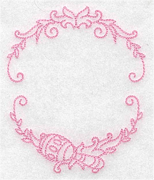 Picture of Rattle Monogram  Frame Machine Embroidery Design