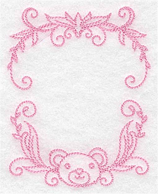 Picture of Teddy Bear Frame Machine Embroidery Design