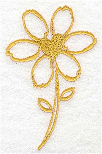 Picture of Daisy Outline Machine Embroidery Design