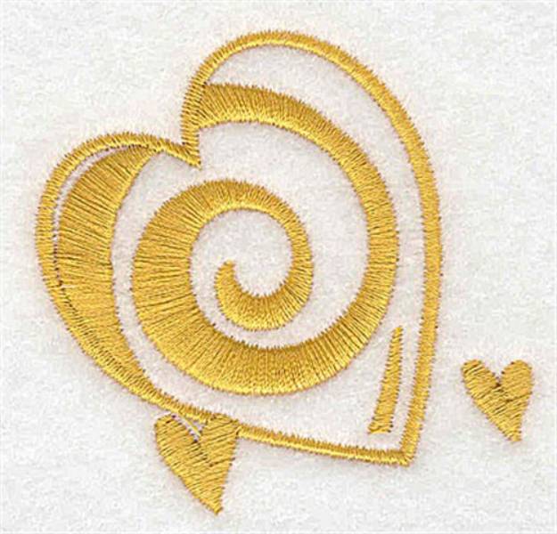 Picture of Heart Trio Machine Embroidery Design