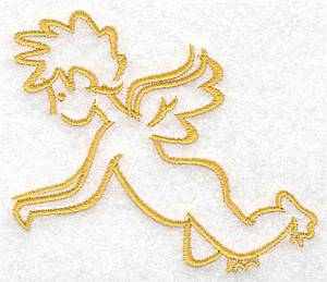 Picture of Cupid Outline Machine Embroidery Design
