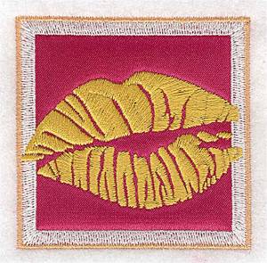 Picture of Valentine Lips  Applique Machine Embroidery Design