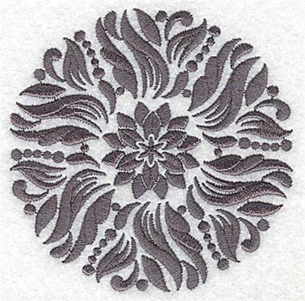 Picture of Damask Block Flower Machine Embroidery Design