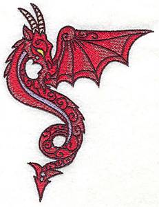 Picture of Fantasy Dragon Machine Embroidery Design