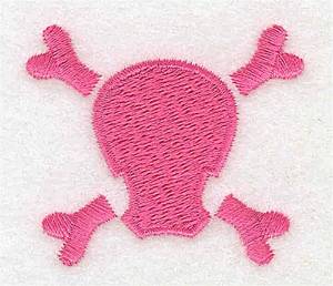 Picture of Pink Skull Mini Machine Embroidery Design