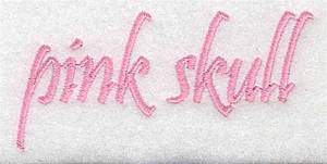 Picture of Pink Skull Machine Embroidery Design