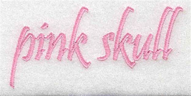 Picture of Pink Skull Machine Embroidery Design